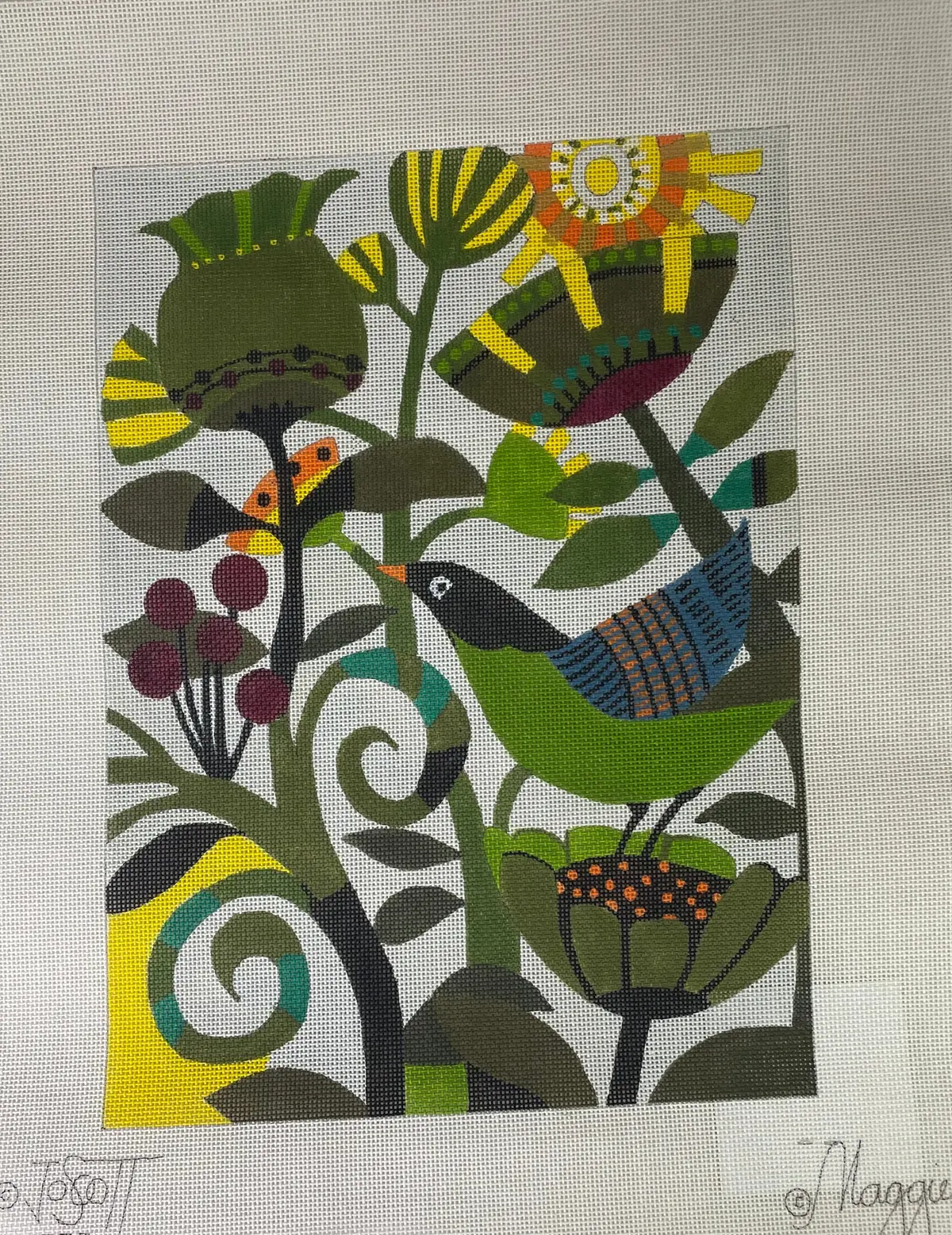 * Maggie Co. M2079 Green Bird 1