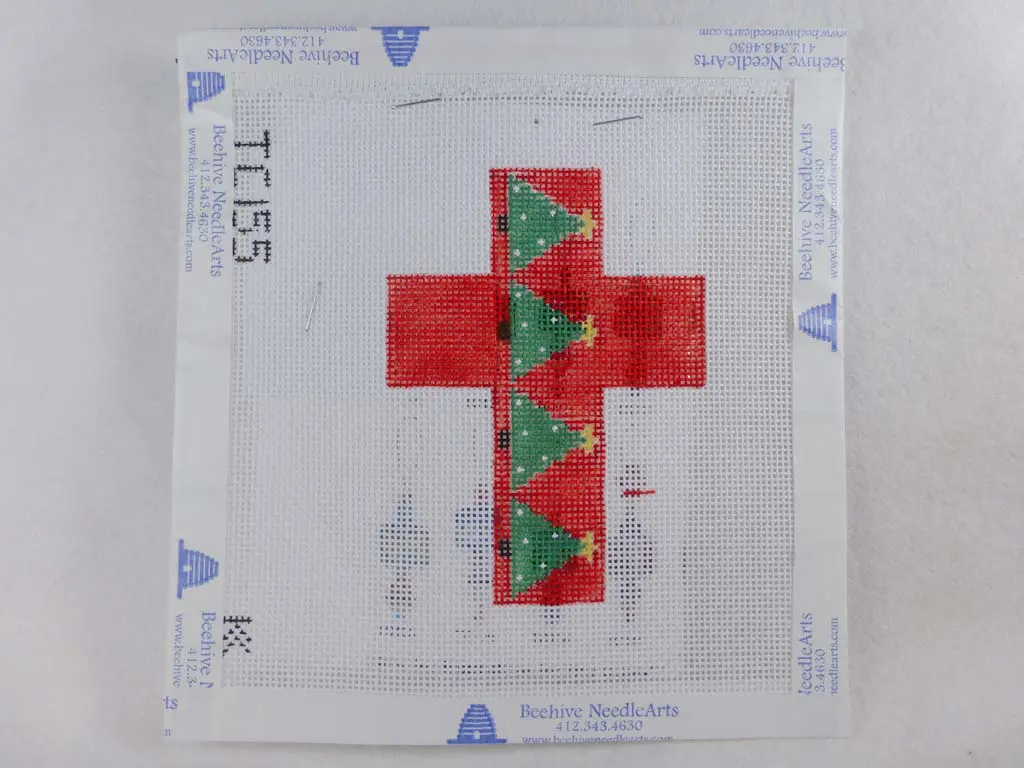 Kathy Schenkel Designs, Llc Tc155 Trees On Red Tiny Cube 1
