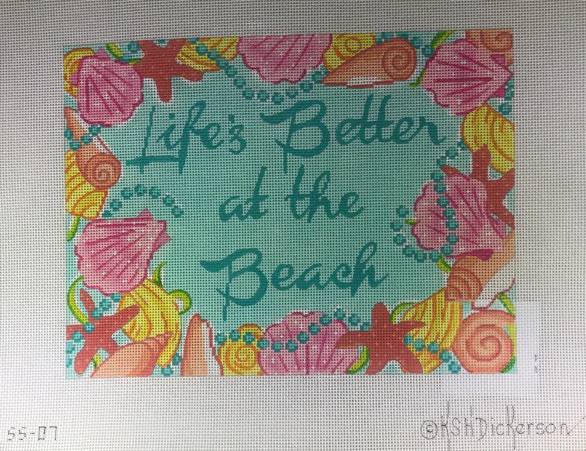 Kate Dickerson Needlepoint Ss-07 Life's Better At The Beach 1