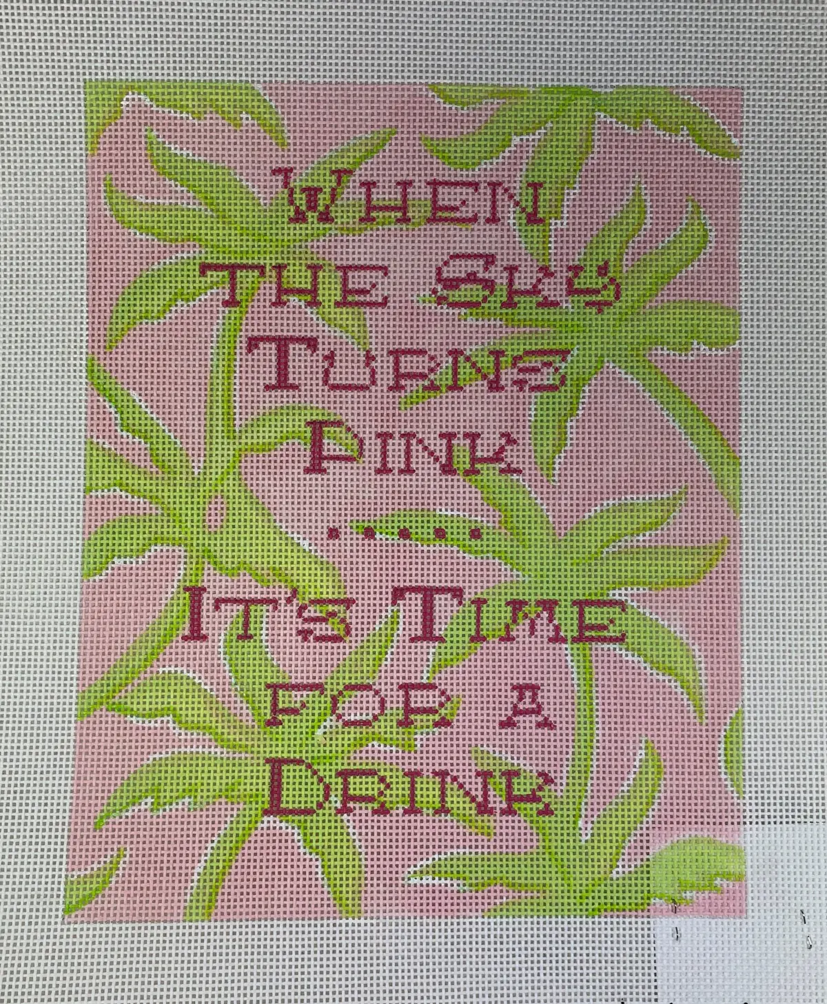 Kate Dickerson Needlepoint Ss-10 When The Sky Turns Pink 1