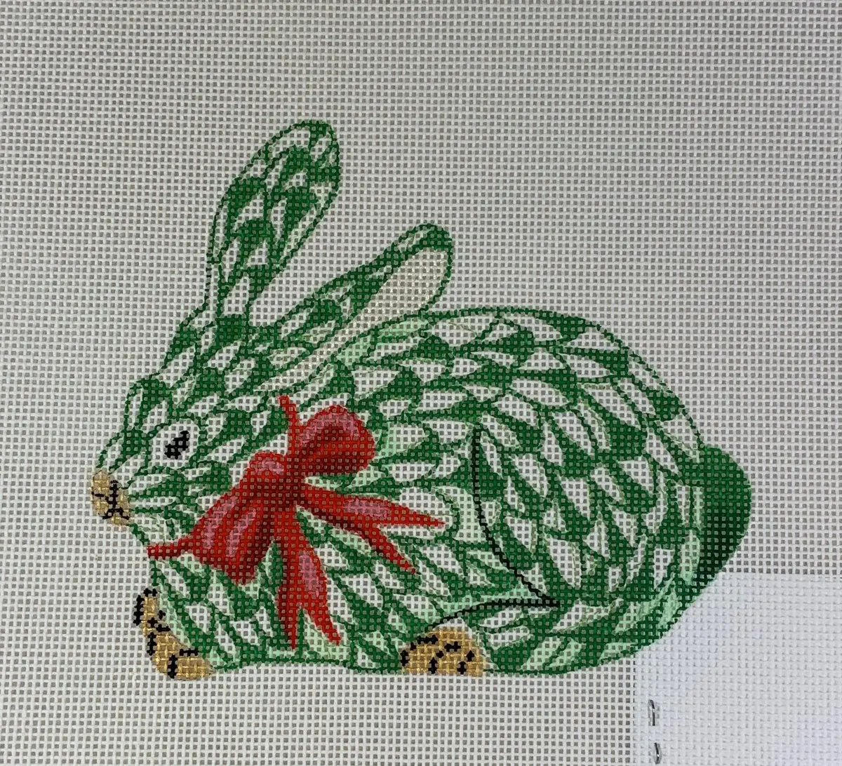 Kate Dickerson Needlepoint Xm- 92 Crouching Bunny 1