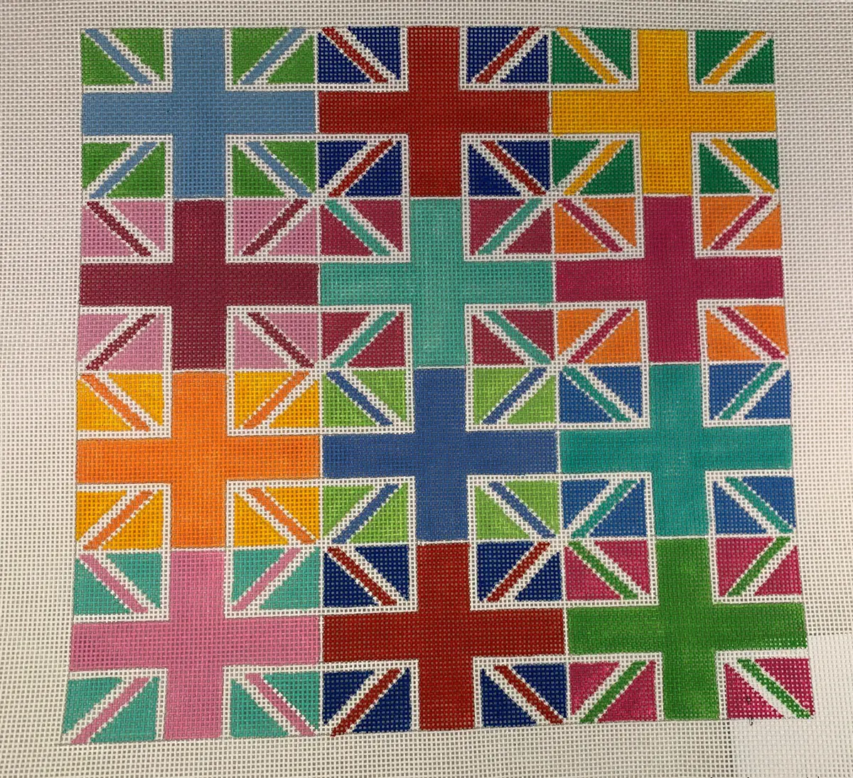 Kate Dickerson 214 Union Jack Multi Color Blocks 1