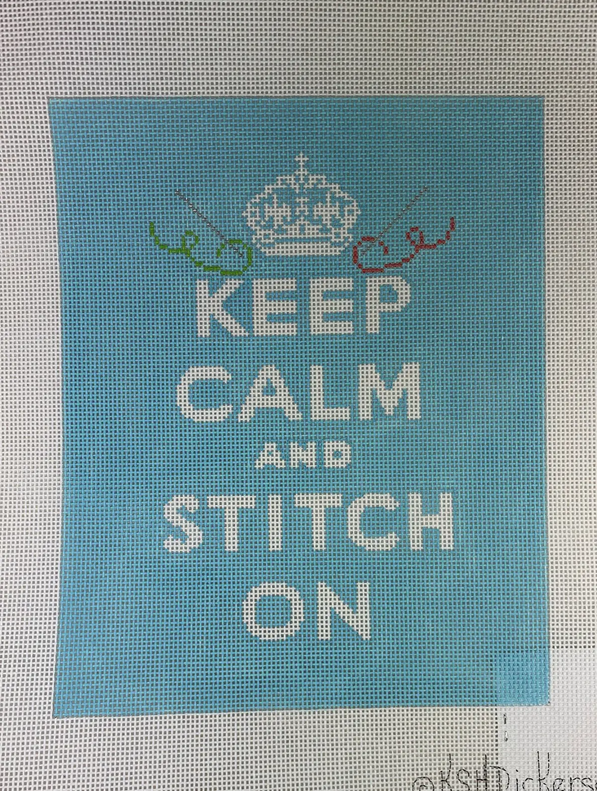 * Kate Dickerson Needlepoint Ss-154 Keep Calm And Stitch On 1