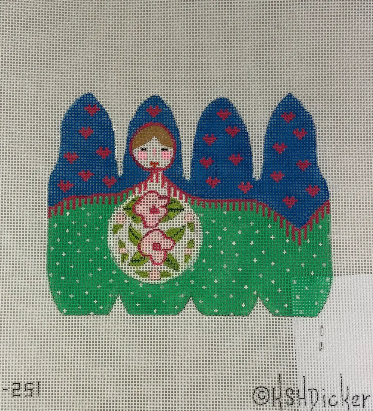 Kate Dickerson Needlepoint Sst- 251 Matryoshka Doll 1