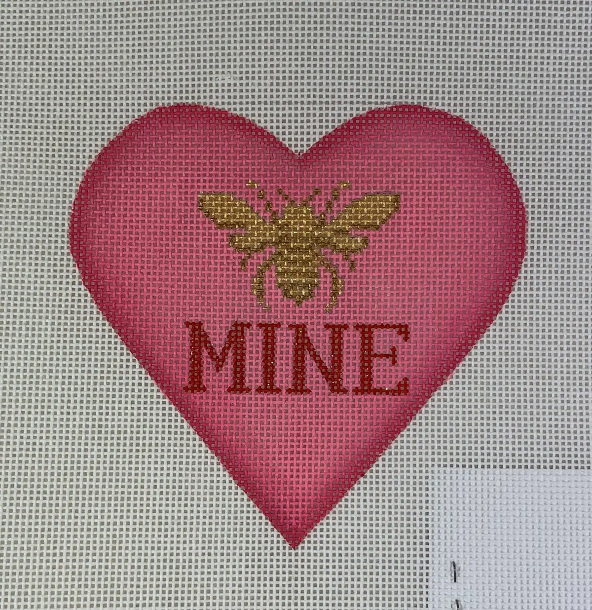 * Kate Dickerson Needlepoint Om256 Heart - Bee Mine 1