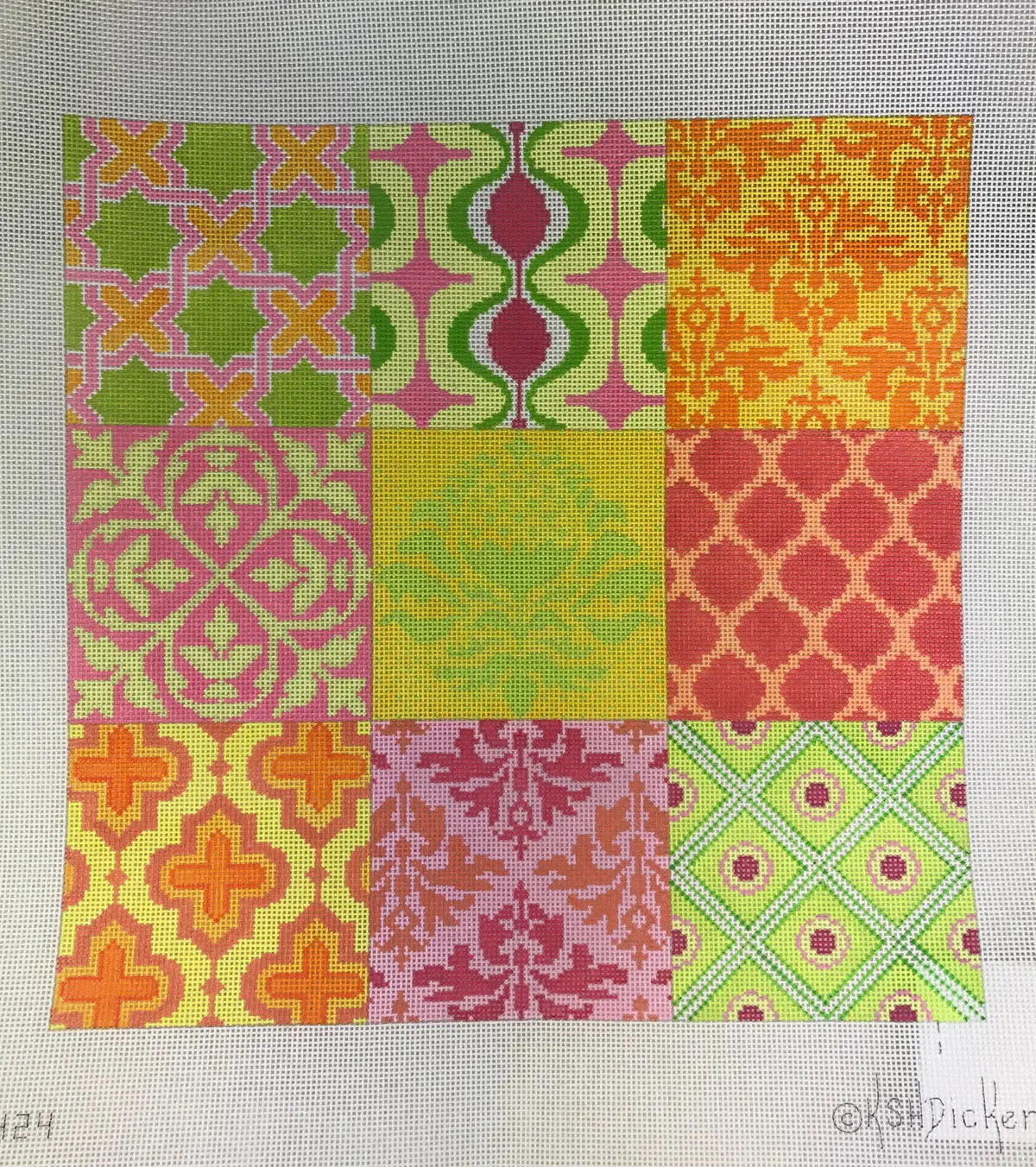 * Kate Dickerson Needlepoint Pl-424 Patchwork 1