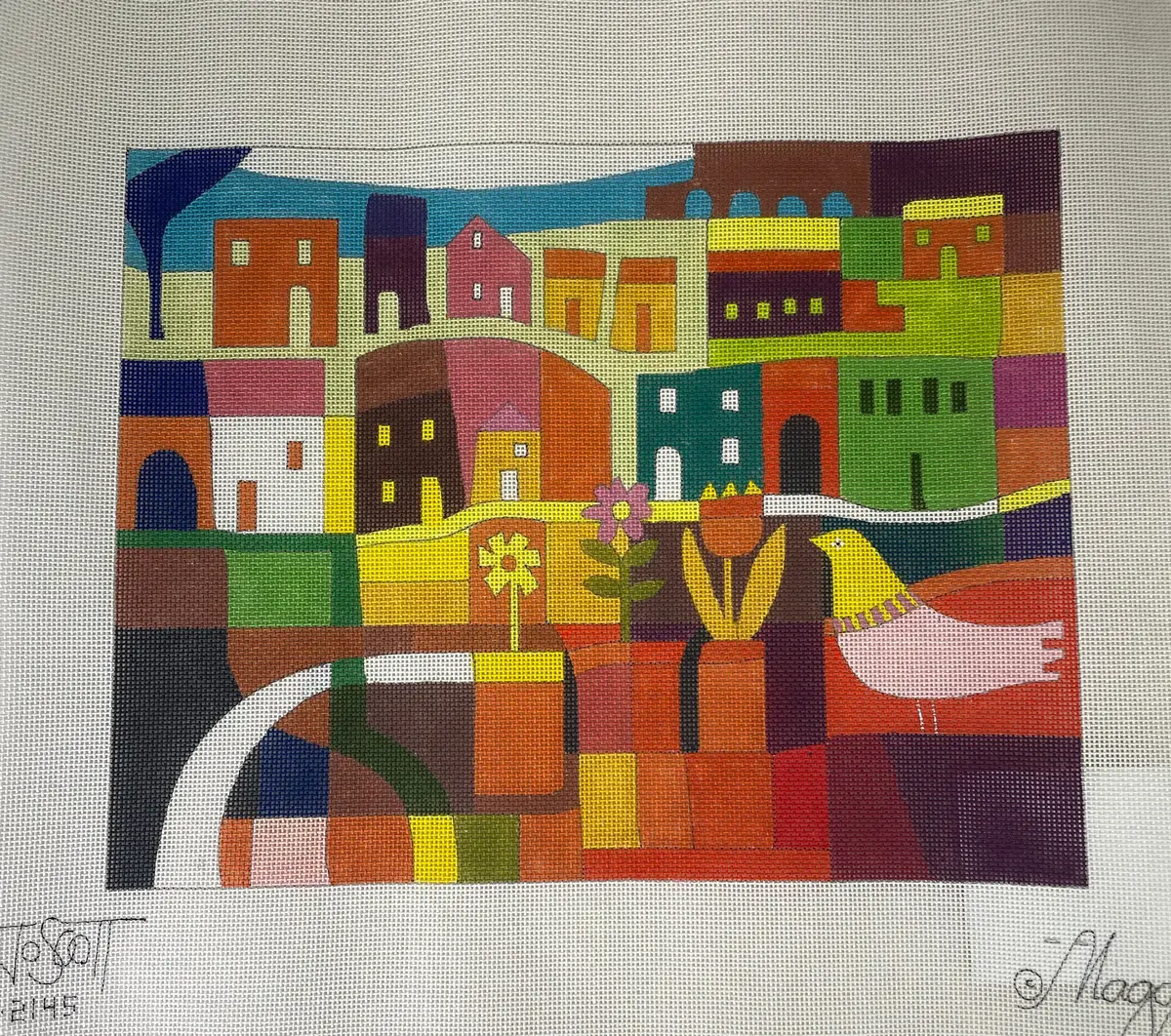 * Maggie Co. M2145 Overlooking Village By Jo Scott 1