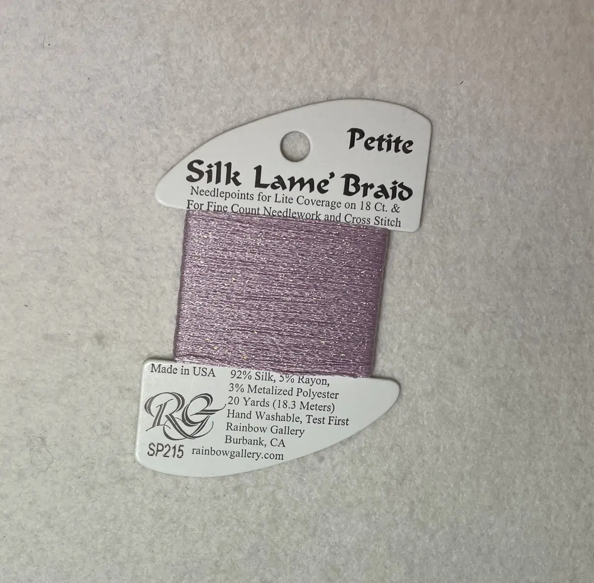 Petite Silk Lame Braid Sp215 Soft Amethyst 1