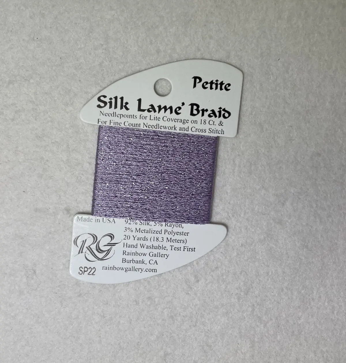 Petite Silk Lame Braid Sp22 Lavender 1
