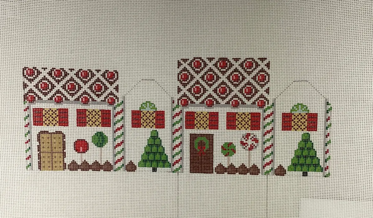 * Susan Roberts Needlepoint 0221-18 Black Forest 3D Gingerbread House 1