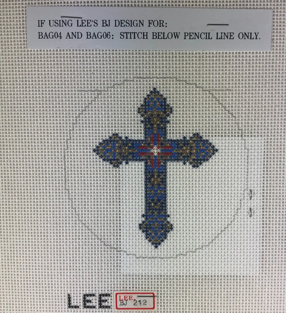 Lee's Needle Arts Bj212 Blue Cross 1
