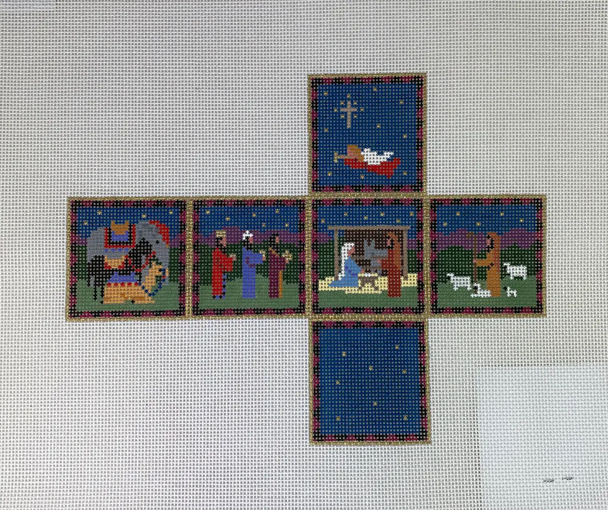 Susan Roberts Needlepoint 0205-18 Nativity Cube 1