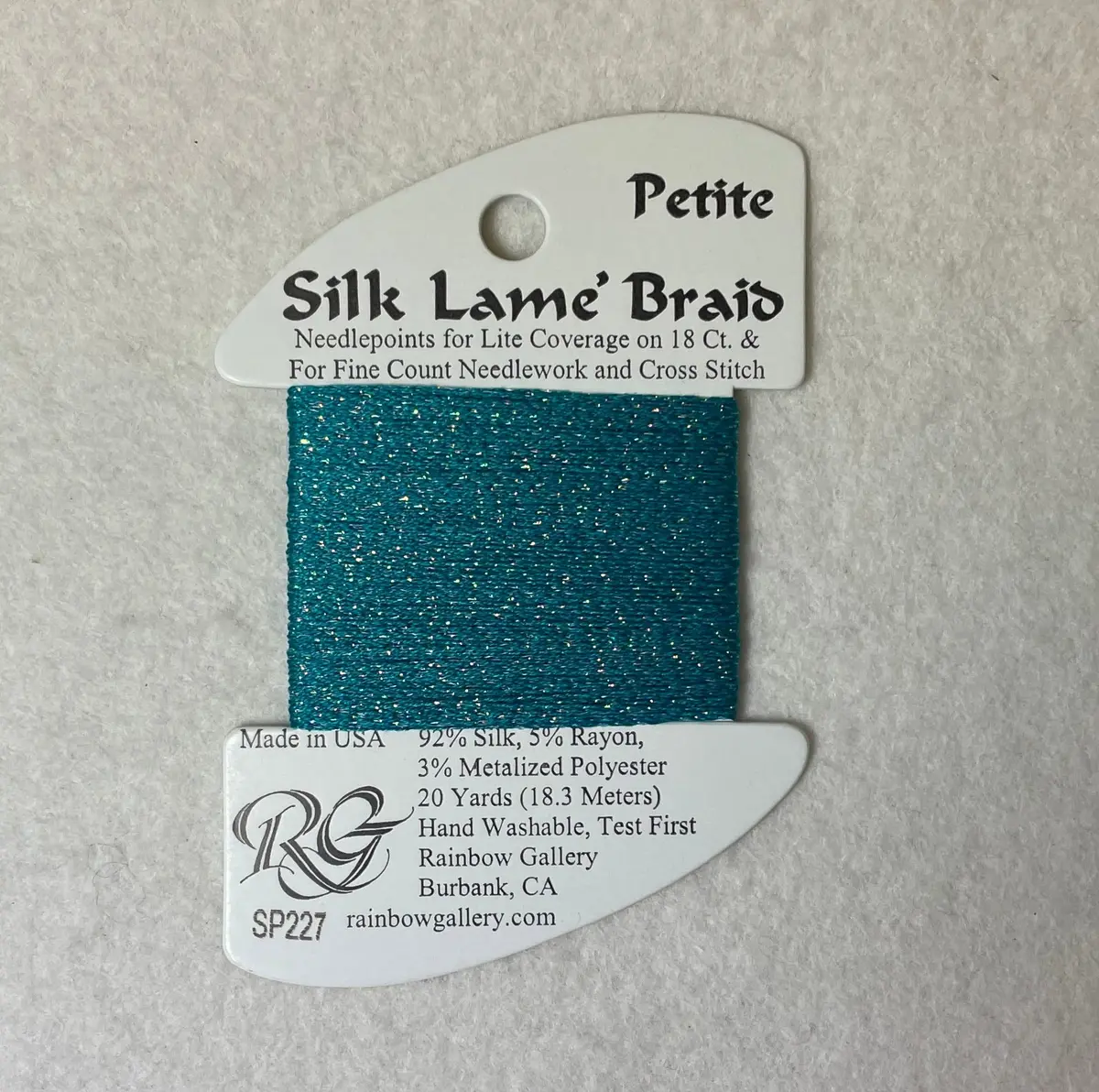 Petite Silk Lame Braid Sp227 Aruba Blue 1