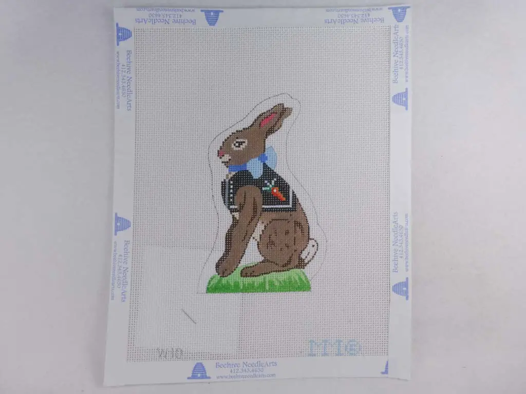 Mm Designs Needlepoint W10 Brown Bunny 1
