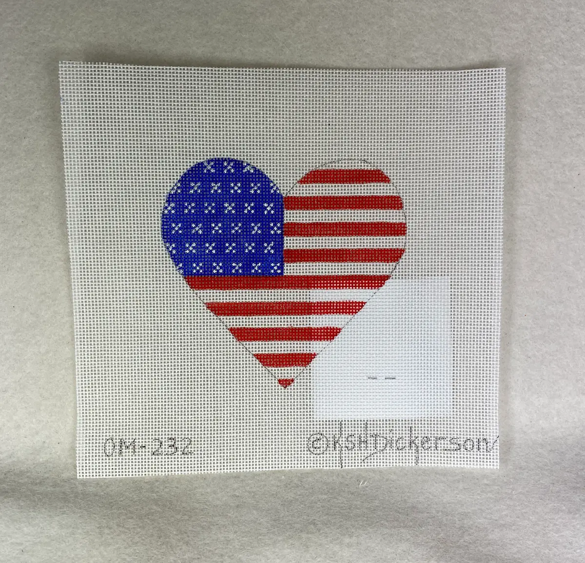 Kate Dickerson Om232 Mini Heart American Flag 1