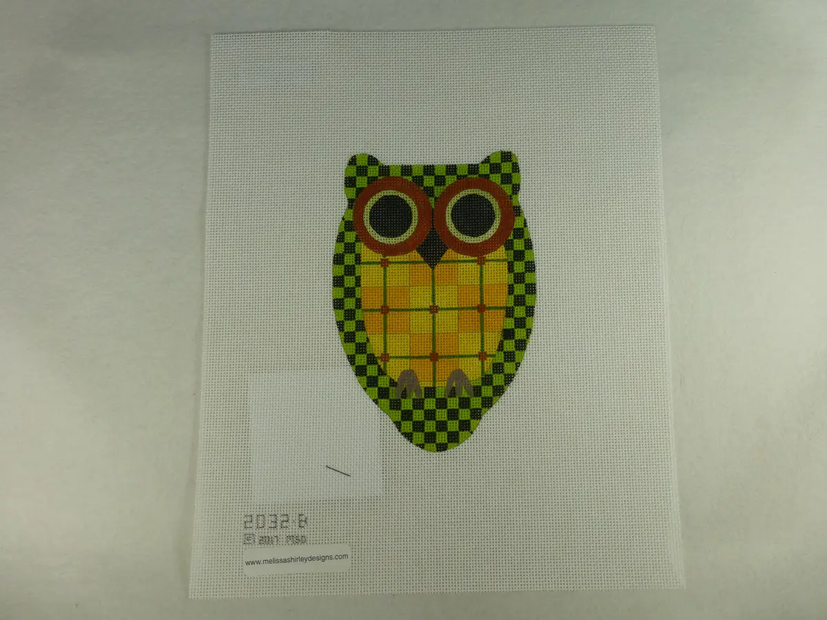 Melissa Shirley 2032B Plaid & Checkerboard Owl 1