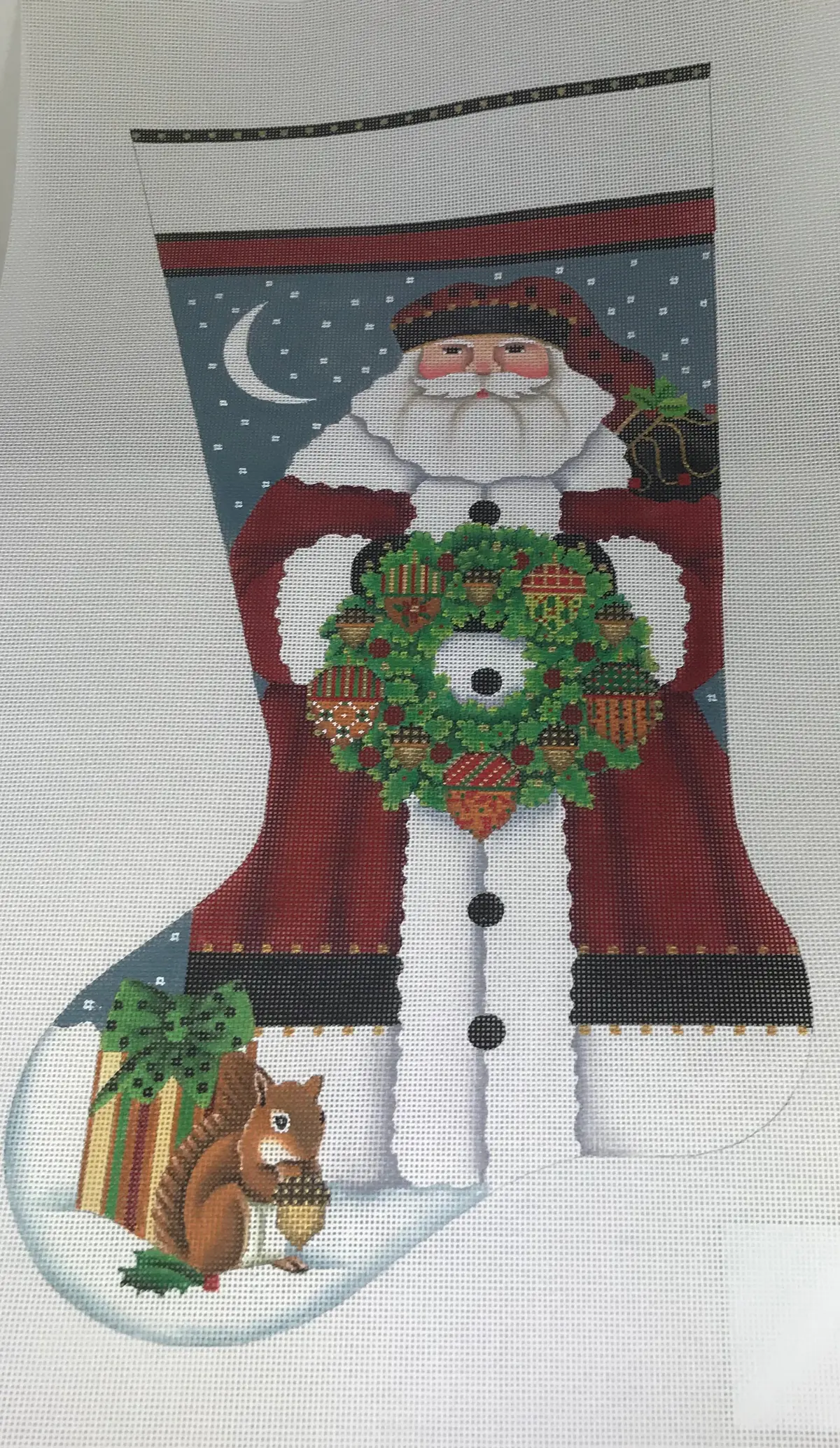 Melissa Shirley 2037 Acorn Santa Sock 1
