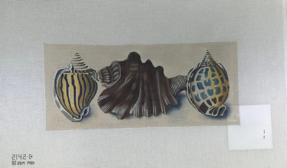 Melissa Shirley 2142-B Blue Stripes - Shells 1