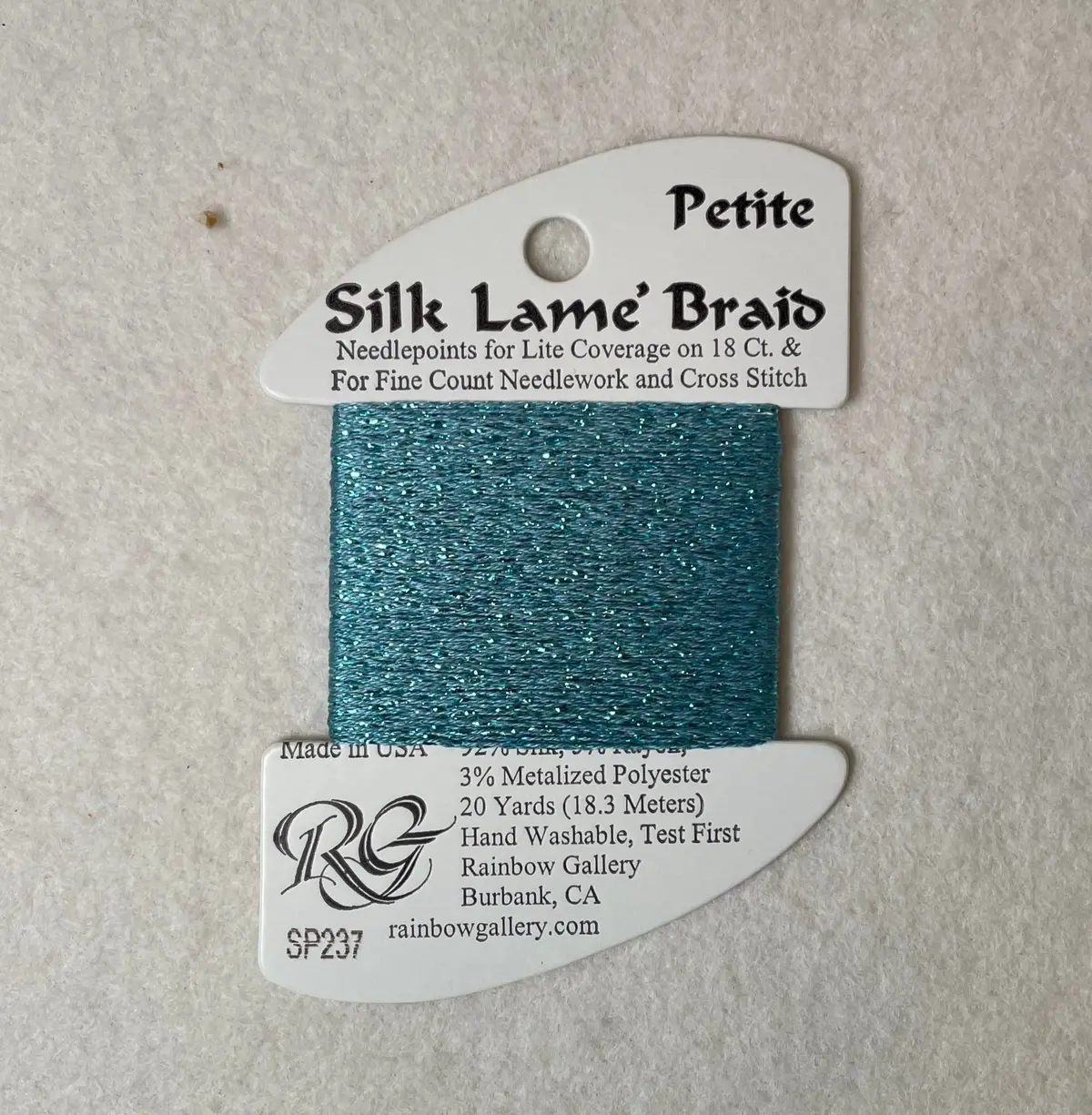 Petite Silk Lame Braid Sp237 Aqua Bay 1