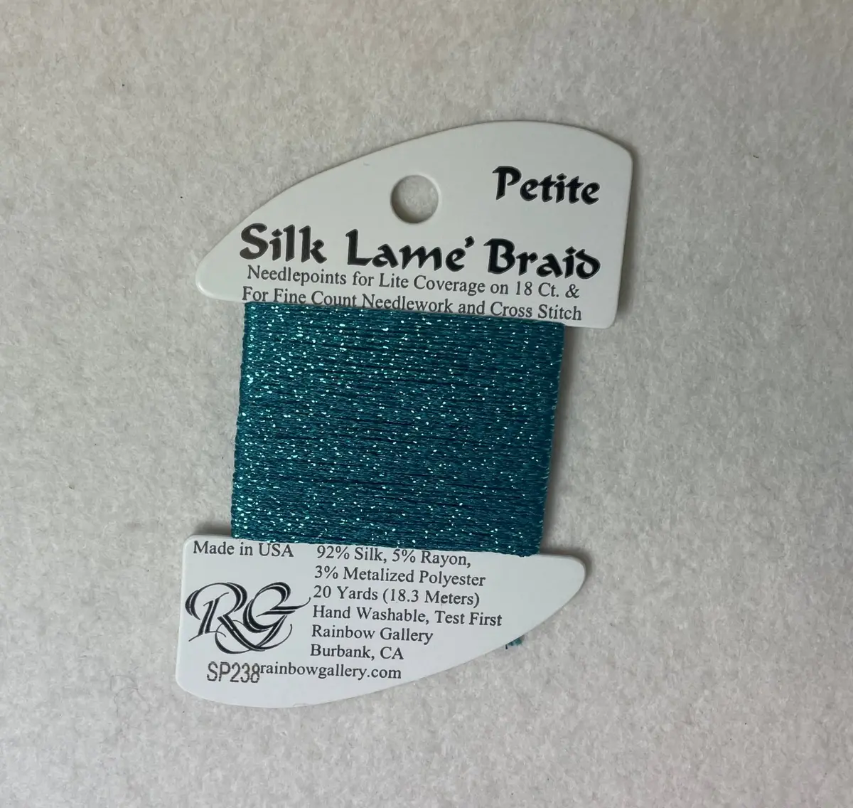 Petite Silk Lame Braid Sp238 Teal Zeal 1