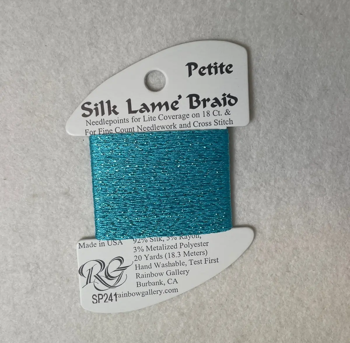 Petite Silk Lame Braid Sp241 Scuba Blue 1