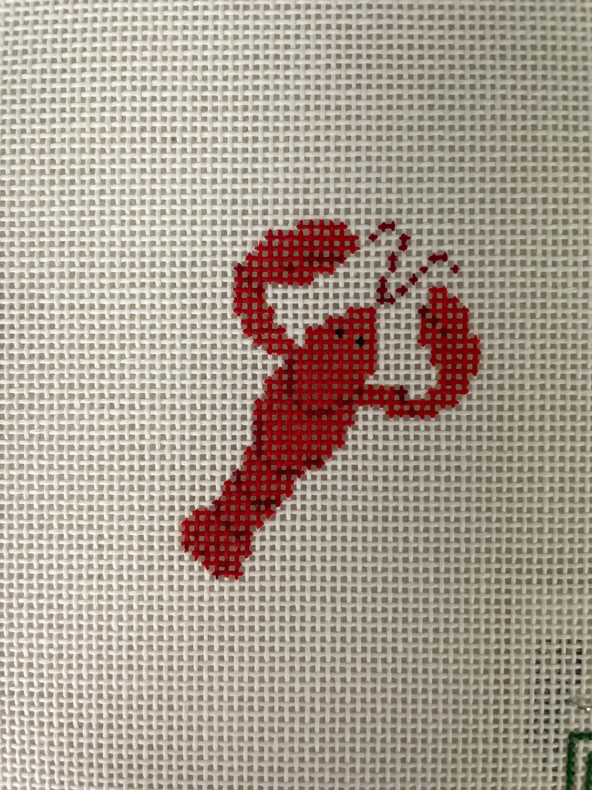 Mf Needlepoint Crawbster (Crawfish-Lobster) Mini Bag Charm 1