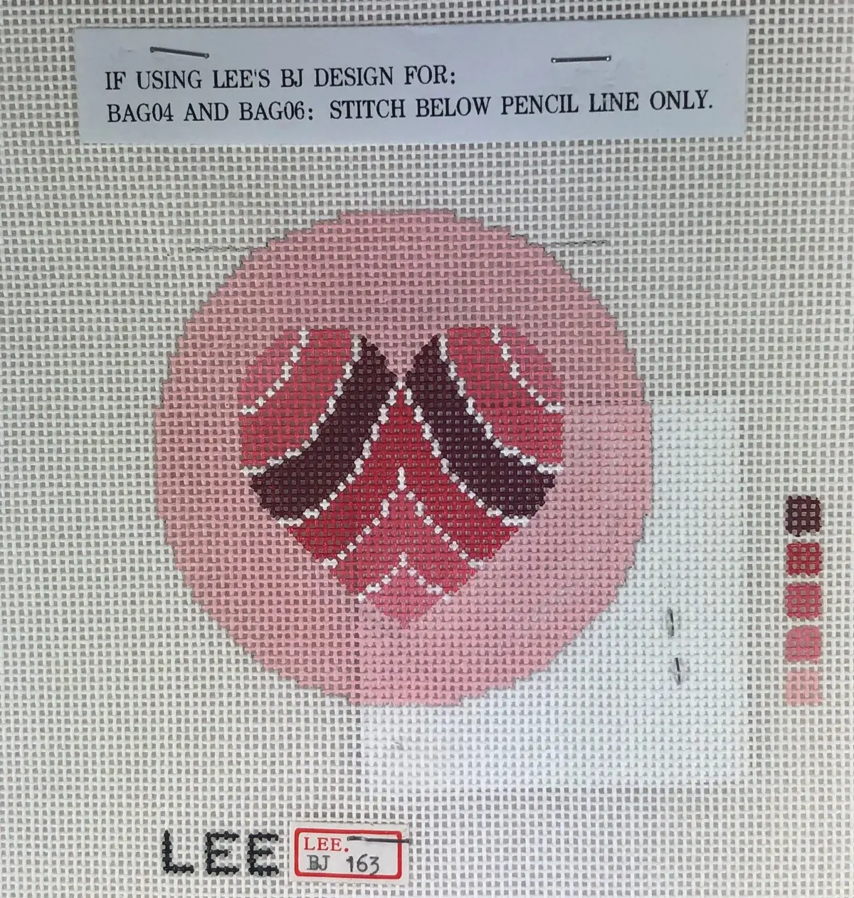 Lee's Needle Arts Bj 163 Striped Heart 1