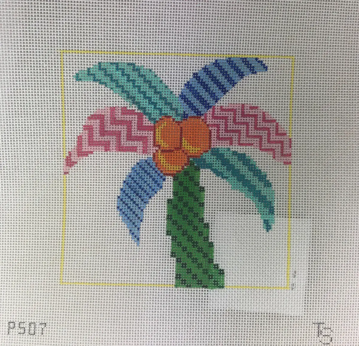 Two Sisters Needlepoint P-S07 Painted Stitches Palm 1