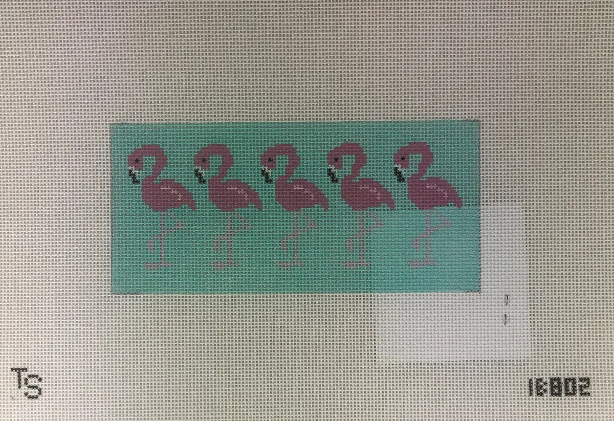 Two Sisters Needlepoint Ib802 Pink Flamingo 1