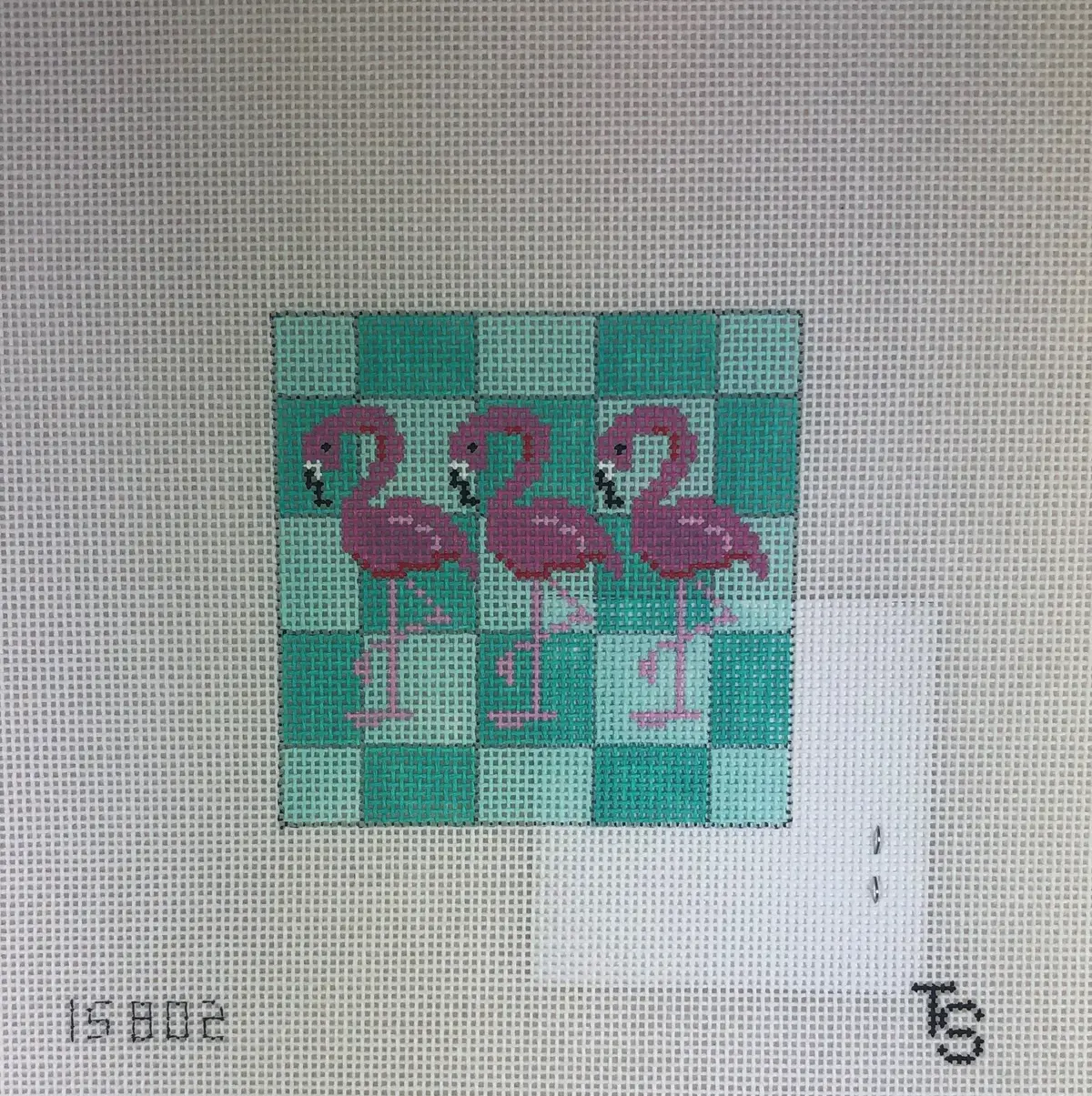 Two Sisters Needlepoint Is802 Flamingo Insert 1