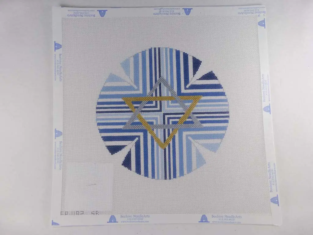 Susan Roberts Needlepoint Design, Inc. Blue Stripe With Star 1