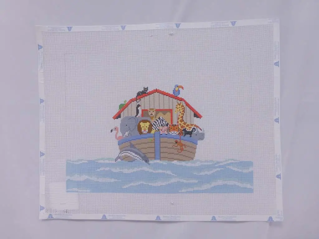 * Susan Roberts Needlepoint Design 2315 Noah's Ark Child Seat 1
