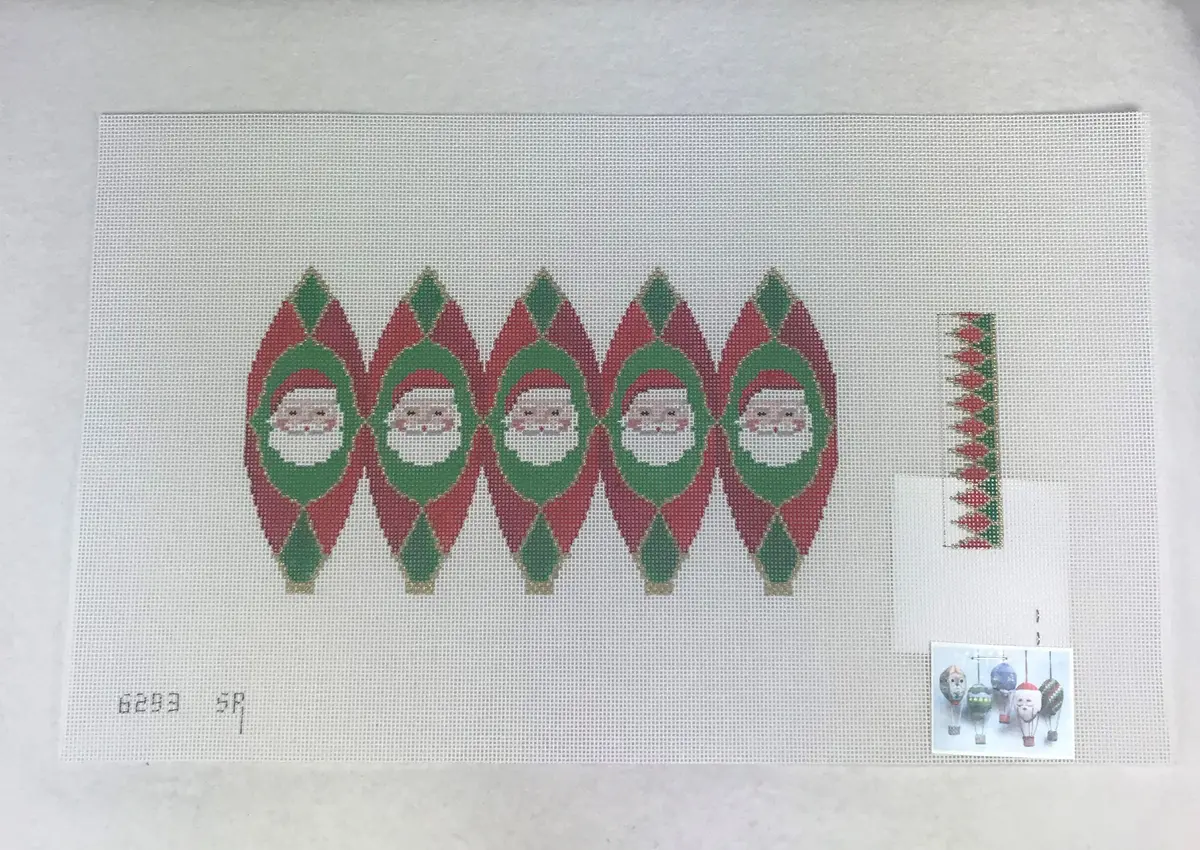 Susan Roberts Needlepoint Designs 6293 Santa Face Hot Air Ballon 1