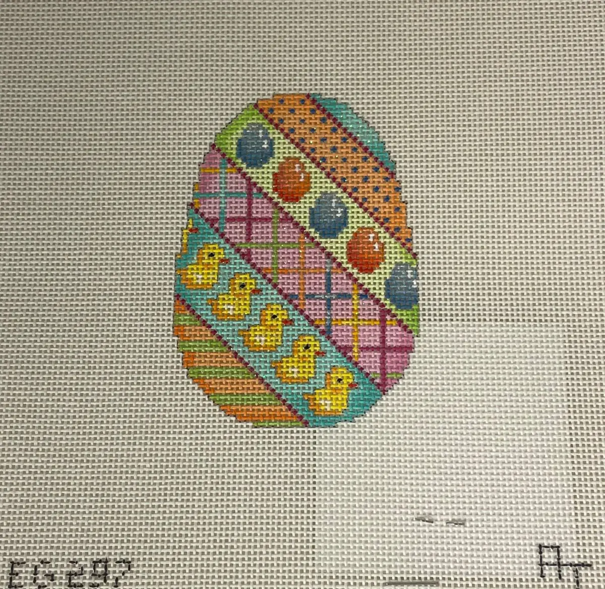 * Associated Talents Eg297 Diagonal Stripes/ Chick Egg 1