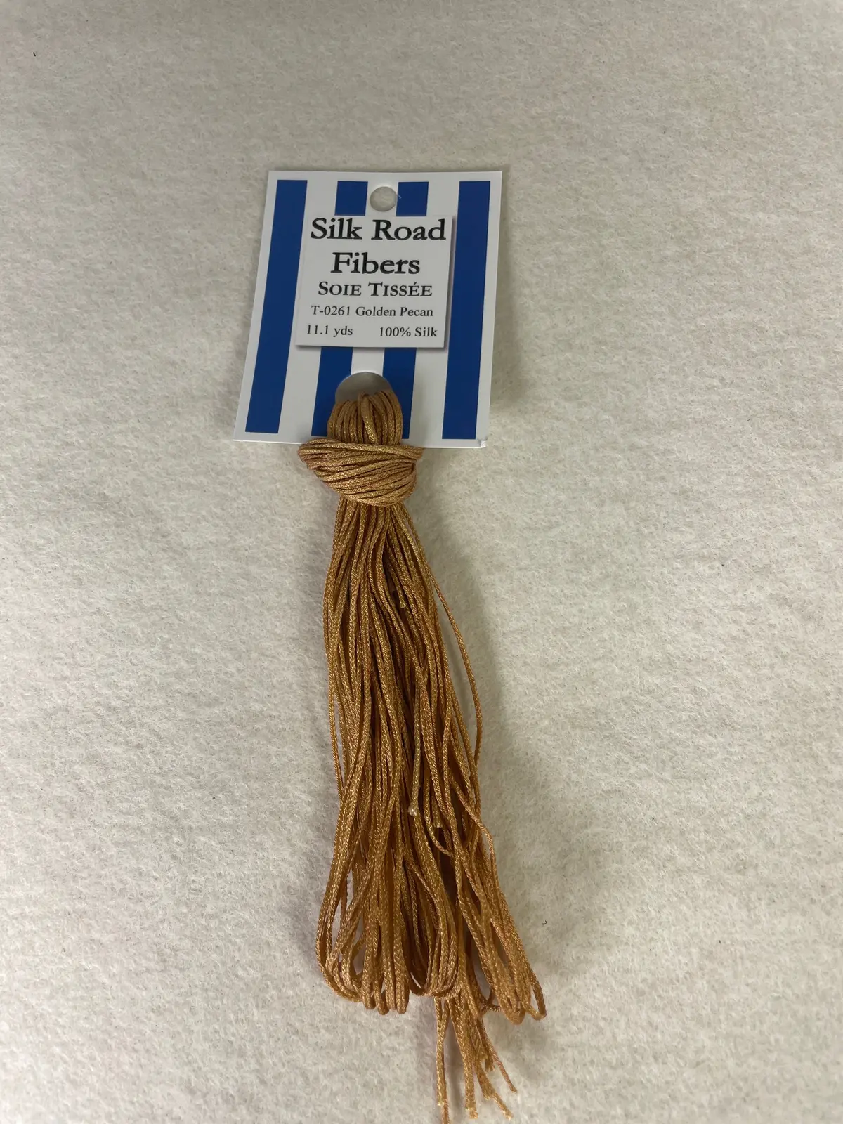 Silk Road Fibers T-0261 Golden Pecan Soie Tissee 1