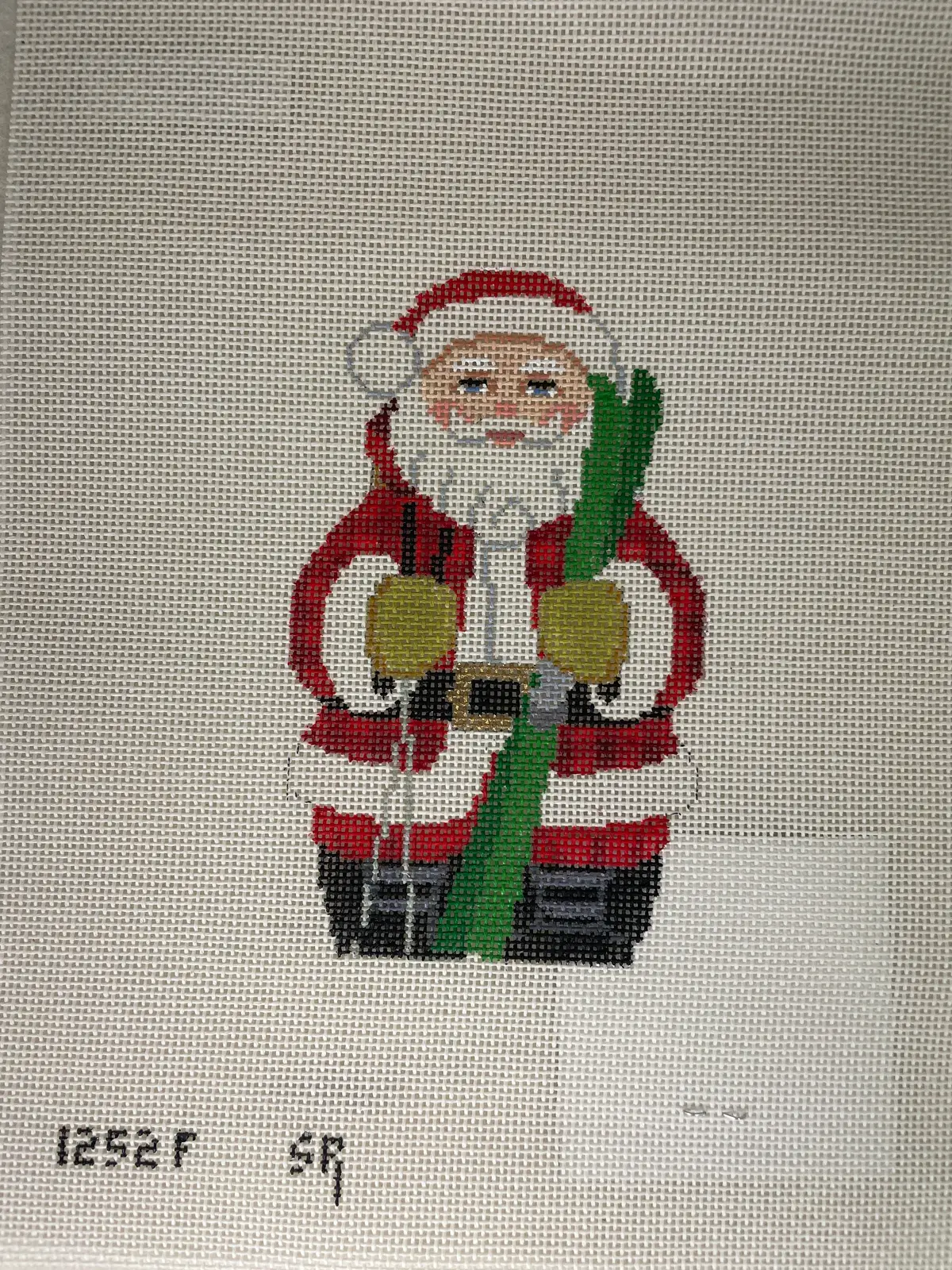 * Susan Roberts Needlepoint 1252F Ski Santa 1