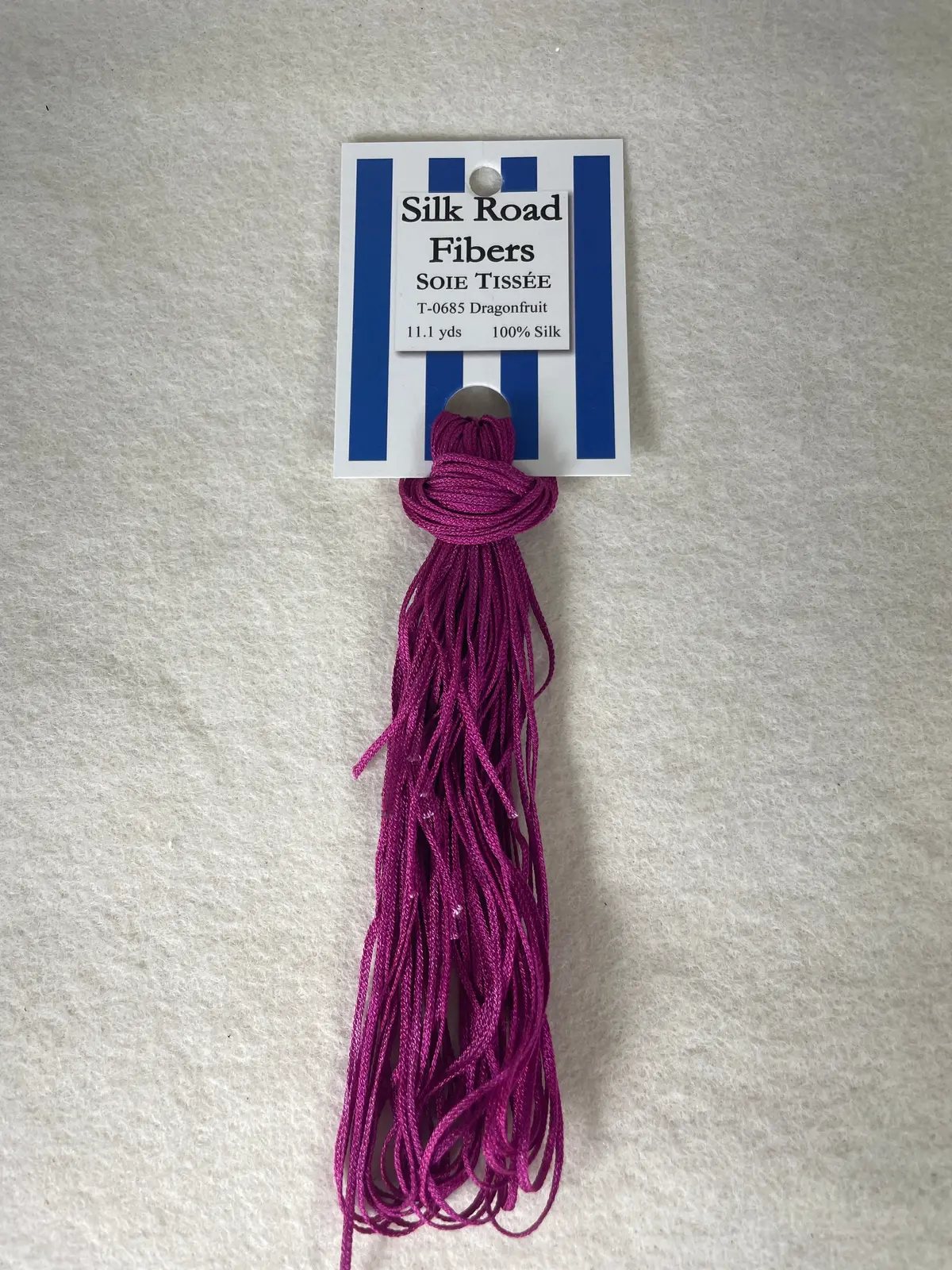 Silk Road Fibers T-685 Dragonfruit Soie Tissee 1