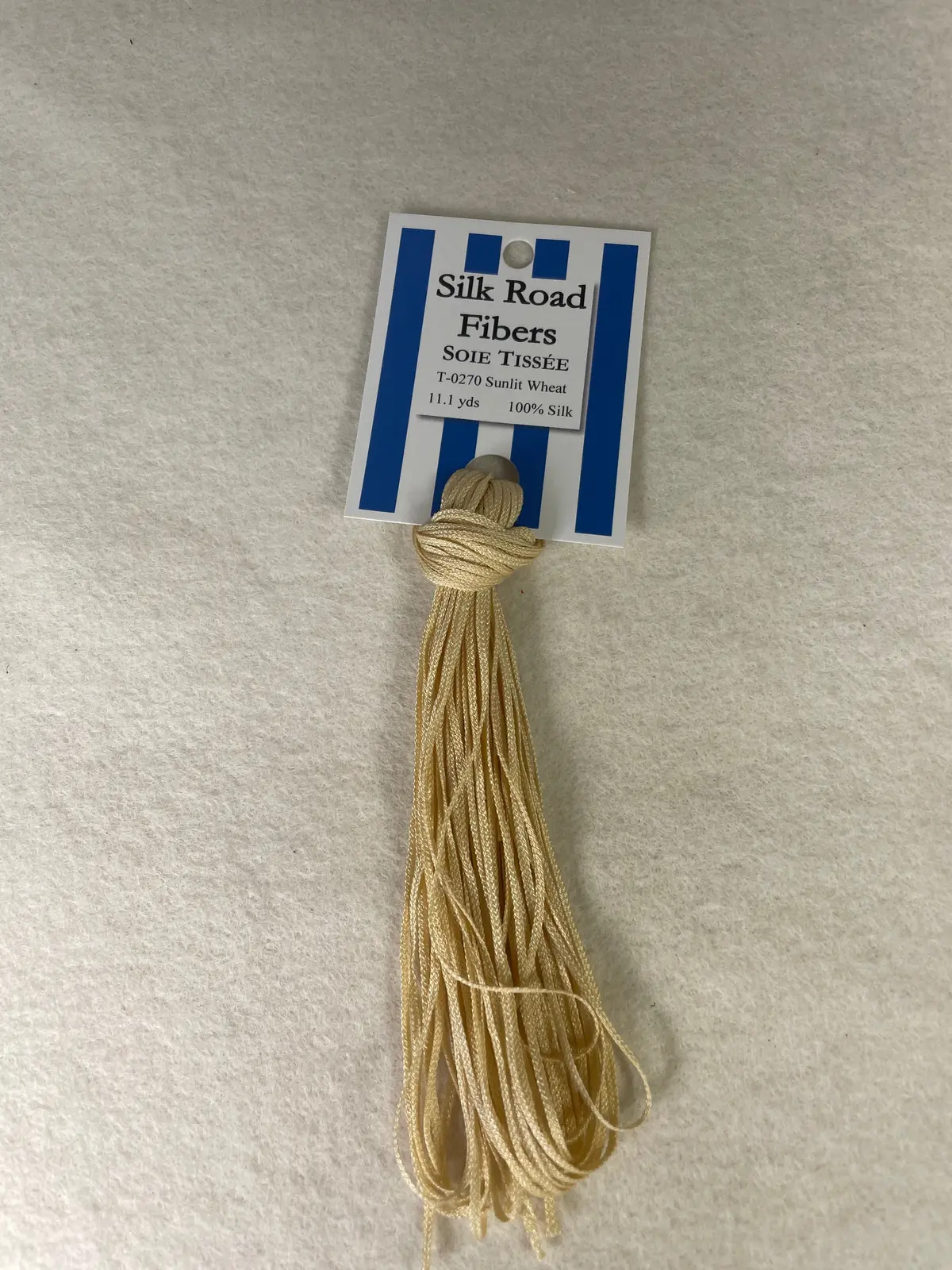 Silk Road Fibers T-0270 Sunlit Wheat Soie Tissee 1