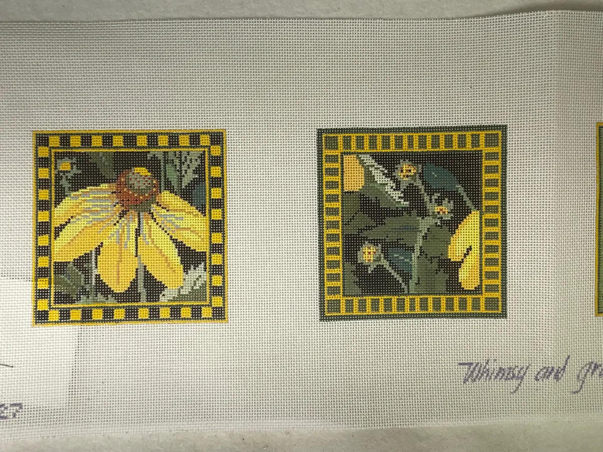 * Sale/ Whimsy And Grace Wg12027c Yellow Echinacea Costers 1