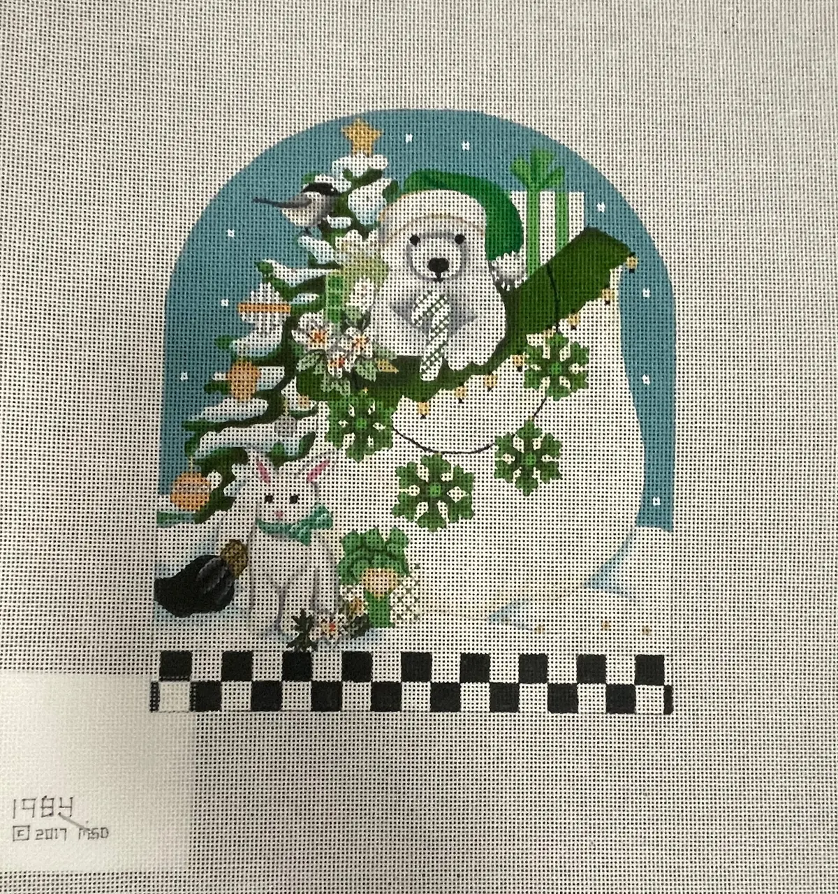 *Sale Melissa Shirley Designs 1984 White Santa Bag 1