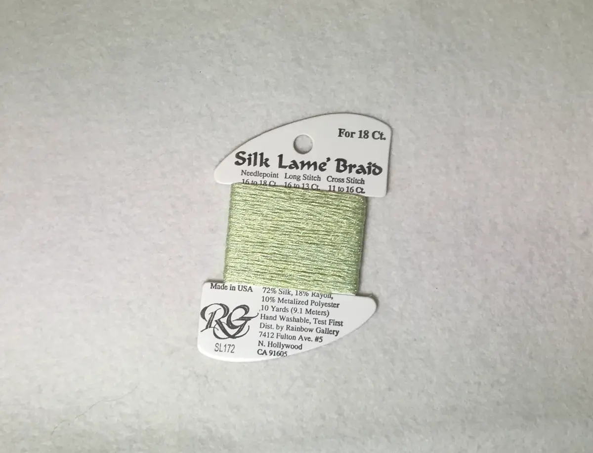 Silk Lame Braid Sl172 Lime Cream 1