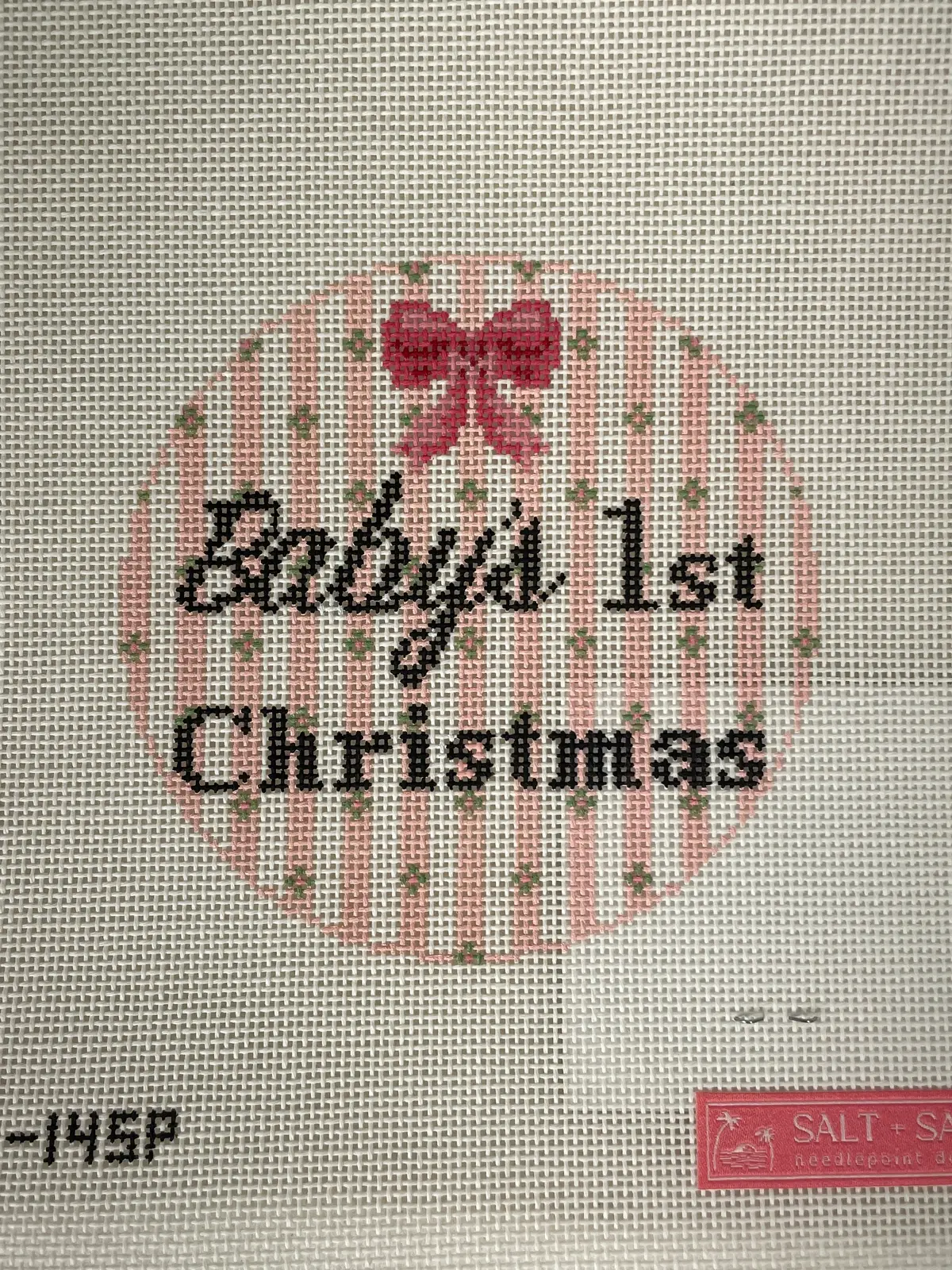 * Salt And Sand 145P First Christmas Bow- Pink 1