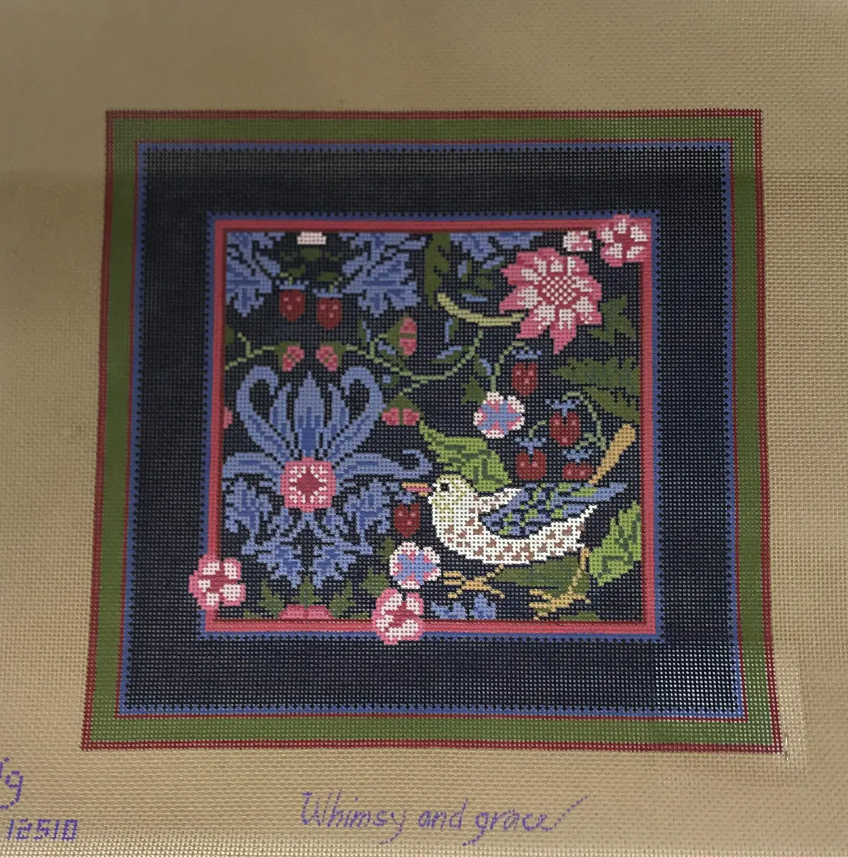 Whimsy And Grace Wg12510 Strawberry Pillow 1