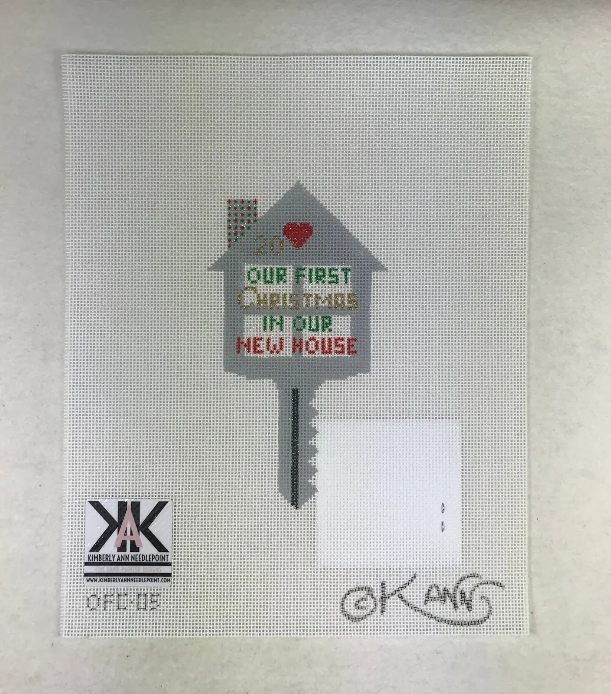 Kimberly Ann Needlepoint Ofc 05 House Key, Christmas 1