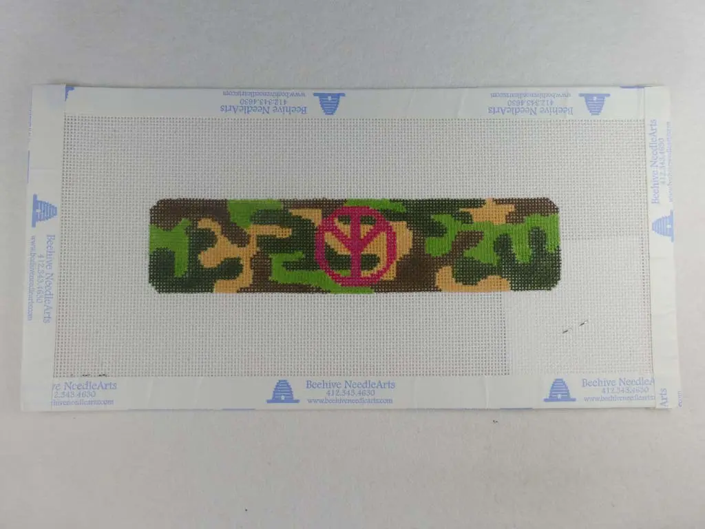 Clara Wells Needlepoint Clc168 Camo Peace Cuff 1