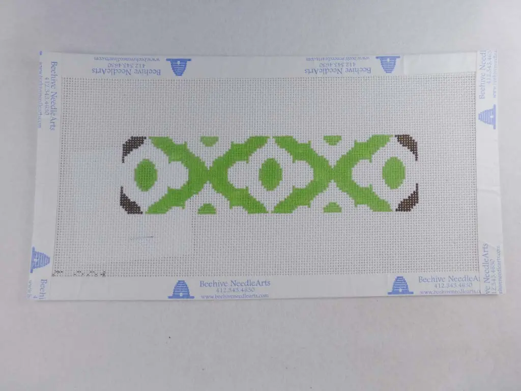* Clara Wells Needlepoint Clc201 Green Lantern Cuff 1