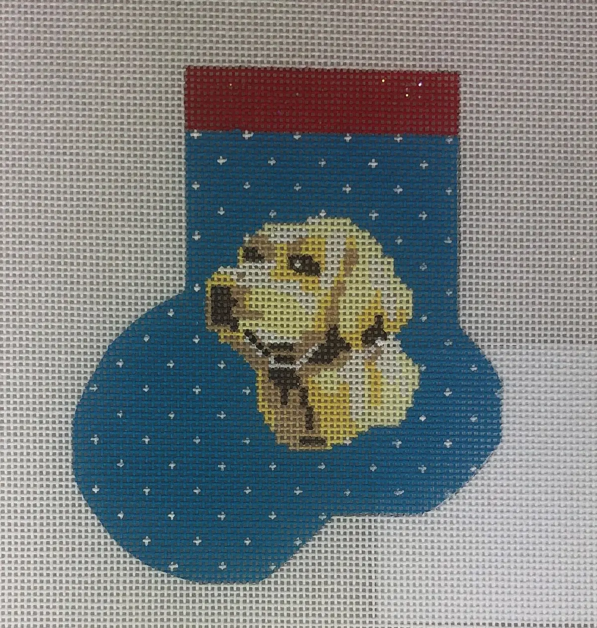 * A. Bradley Ab346 Yellow Lab Mini Stocking 1