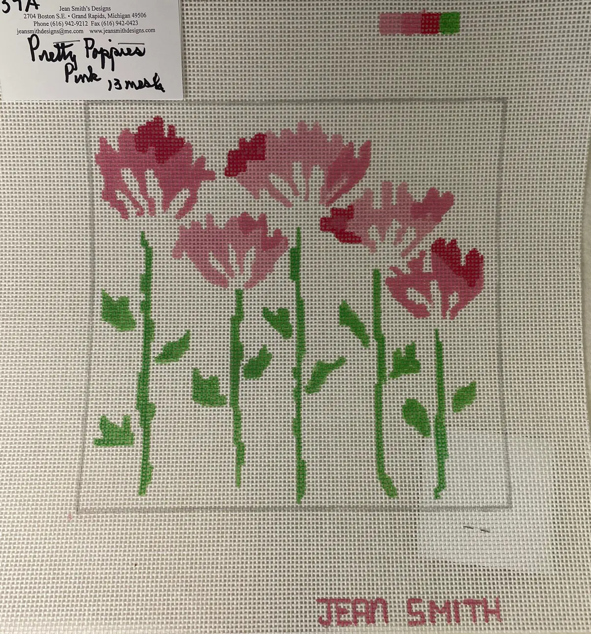 *Jean Smith 34A Pretty Poppies Pink 1