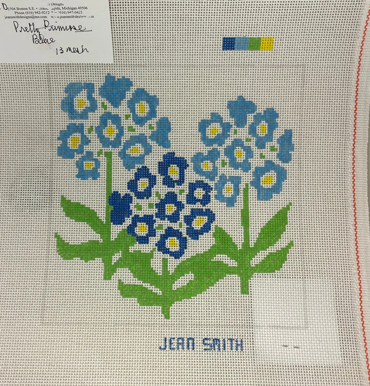 *Jean Smith 34D Pretty Primrose Blue 1