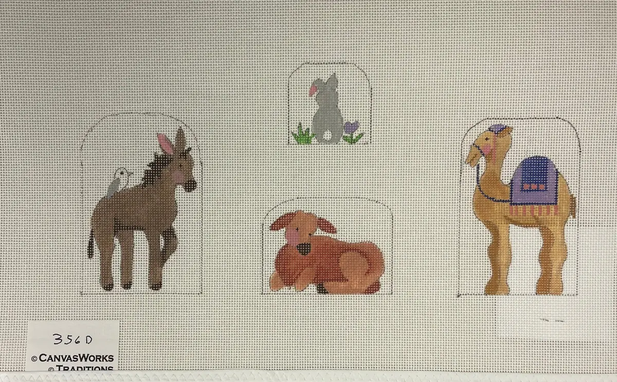 * Canvasworks Traditions 356D Animals For The Nativity 1
